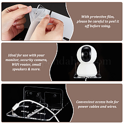 Acrylic Wall-Mounted Adhesive Camera Display Shelf with Iron Screw&nbsp;ODIS-WH0002-86B