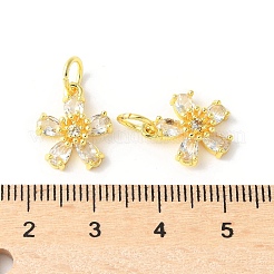 Brass Micro Pave Cubic Zirconia Pendants&nbsp;KK-U067-03G-04