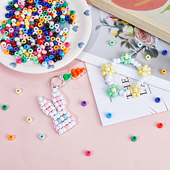 1800Pcs 18 Colors Opaque Plastic Beads&nbsp;KY-SC0001-83