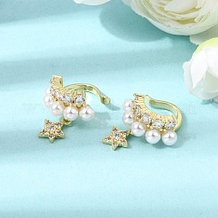 Brass Micro Pave Cubic Zirconia Cuff Earrings&nbsp;CU-CBAE7DF-29G