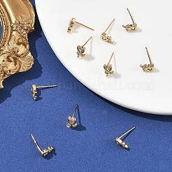 SHEGRACE Brass Micro Pave Cubic Zirconia Stud Earrings&nbsp;XGRQ4N541-707G