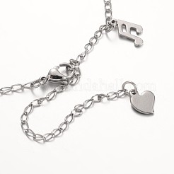 Tarnish Resistant 304 Stainless Steel Charms Anklets&nbsp;AJEW-AN00106