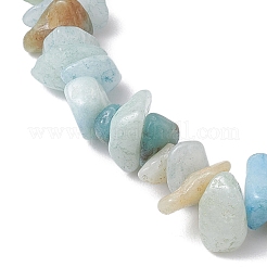 Natural Flower Amazonite Chip Beaded Stretch Bracelets&nbsp;BJEW-JB10689-02