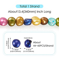 1 Strand Dyed Natural Cultured Freshwater Pearl Beads Strands&nbsp;PEAR-TA0001-16