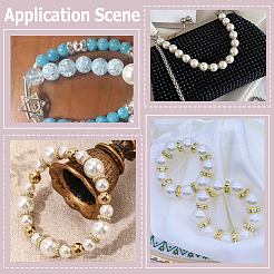 200Pcs 4 Colors Brass Grade A Rhinestone Spacer Beads&nbsp;KK-PA0001-05