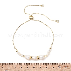 Natural Cultured Freshwater Baroque Pearl Beads Link Bracelets&nbsp;BJEW-JB13554