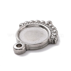 Non-Tarnish 304 Stainless Steel Pendant Cabochon Settings&nbsp;X-STAS-E169-10P