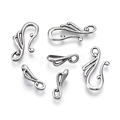 Tibetan Style Alloy Hook and Eye Clasps&nbsp;PALLOY-R134-04-RS