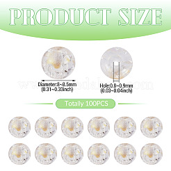 100Pcs Crackle Transparent Glass Beads&nbsp;GLAA-TADJ0001-12J