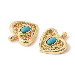 Synthetic Turquoise Pendants&nbsp;KK-Z149-11G-01