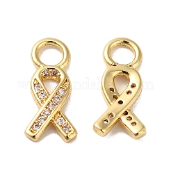 Rack Plating Brass Pave Cubic Zirconia Charms&nbsp;KK-O142-43G