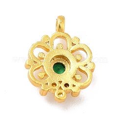 Rack Plating Brass Micro Pave Cubic Zirconia Pendants&nbsp;KK-G408-07MG