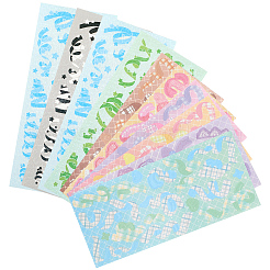10Pcs 9 Styles PVC/Paper Sticker&nbsp;DIY-CP0011-68