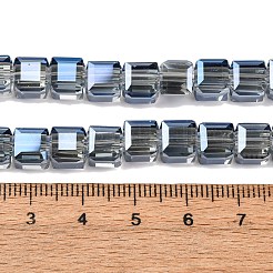 Electroplate Glass Beads Strands&nbsp;EGLA-H108-01A-PL02