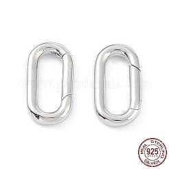 Anti-Tarnish Rhodium Plated 925 Sterling Silver Spring Gate Rings&nbsp;STER-K173-24P
