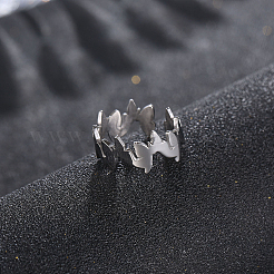 304 Stainless Steel Cuff Open Rings for Women&nbsp;LS-XQ6225