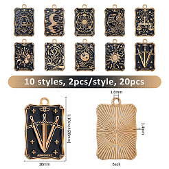 20Pcs 10 Styles Alloy Enamel Pendants&nbsp;ENAM-FH0001-91