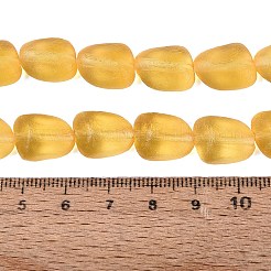 Frosted Handmade Lampwork Beads Strands&nbsp;LAMP-Q041-06D