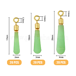 60Pcs 3 Style Silicone Fishing Floats&nbsp;AJEW-FH0004-02