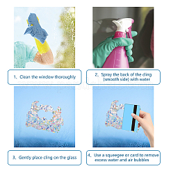 16Sheets 4 Style Waterproof PVC Colored Laser Stained Window Film Adhesive Stickers&nbsp;DIY-WH0256-058