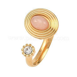 304 Stainless Steel Cubic Zirconia Cuff Open Rings for Women&nbsp;GG-CBA32C5-01G