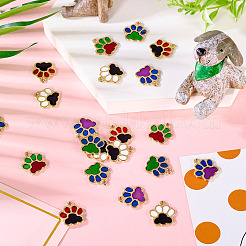 30Pcs 5 Colors Alloy Enamel Pendants&nbsp;FIND-TA0006-07
