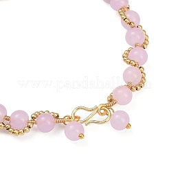 Spray Painted Imitation Jade Glass Round Beaded Bracelets for Women&nbsp;BJEW-JB12050-03