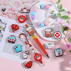 11Pcs 11 Styles Medical Theme PVC Plastic Beads&nbsp;SIL-SZ0001-93