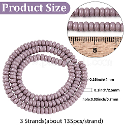 3Starnds Opaque Spray Painted Glass Beads&nbsp;GLAA-PA0001-35A