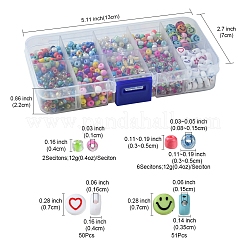 DIY Flat Round & Round Acrylic & Glass Seed Beads Jewelry Making Findings Kits&nbsp;DIY-FS0006-45