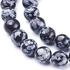 Natural Snowflake Obsidian Beads Strands&nbsp;G-OC0001-49