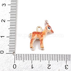 Animal Alloy Enamel Pendants&nbsp;X-ENAM-P264-03A-G