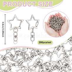 200Pcs Alloy & Iron Swivel Clasps&nbsp;HJEW-GO00252