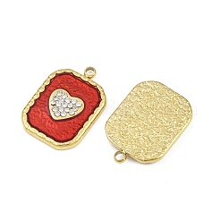 304 Stainless Steel Rhinestone Pendants&nbsp;STAS-P415-27G