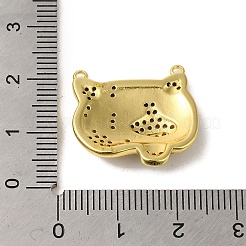 Brass Micro Pave Cubic Zirconia with Enamel Pendants&nbsp;KK-R162-034B-G-1