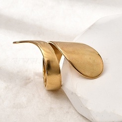 Irregular Twist 304 Stainless Steel Open Cuff Rings for Women&nbsp;RJEW-A091-0G