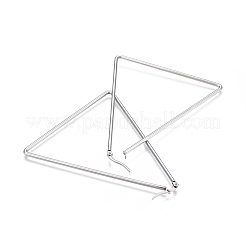 Tarnish Resistant 201 Stainless Steel Angular Hoop Earrings&nbsp;LS-EJEW-A052-26B