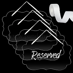 Wavy Rectangle Acrylic Blank Sign Pendant Decorations&nbsp;DIY-GA0006-39