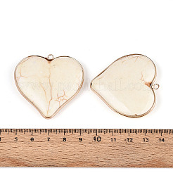Synthetic Howlite Heart Pendants&nbsp;TURQ-T004-30B
