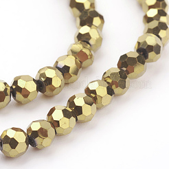 Electroplate Glass Bead Strands&nbsp;EGLA-R042-4mm-M