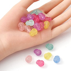 Transparent Frosted Acrylic Beads&nbsp;MACR-YW0002-13