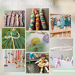 Printed Natural Wood European Beads&nbsp;WOOD-PH0002-79A