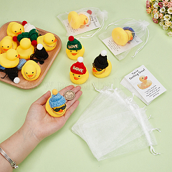 24 Sets Plastic Duck Display Decotation&nbsp;DJEW-PH0002-19
