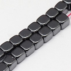 Non-magnetic Synthetic Hematite Beads Strands&nbsp;G-J172-4x4mm-04