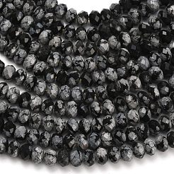 Natural Snowflake Obsidian Beads Strands&nbsp;G-Z111-A21