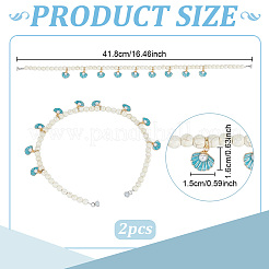 2Pcs Synthetic Turquoise Curtain Tiebacks Clips&nbsp;HJEW-PH02528