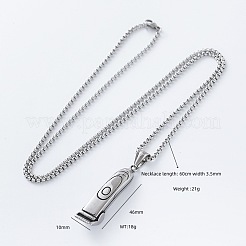 Electric Hair Trimmer Razor 304 Stainless Steel Pendant Hip Hop Necklaces for Men&nbsp;ZH2292