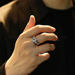 Tibetan Style Alloy Cuff Rings&nbsp;FS-WG9AC69-01