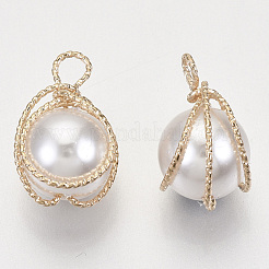 ABS Plastic Imitation Pearl Pendants&nbsp;KK-N235-020B