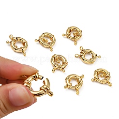 Rack Plating Brass Spring Ring Clasps&nbsp;X-KK-D399-A-G-NF